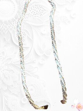 Silver Tone Adjustable Sparkle Chain Bracelet Rhinestone 586